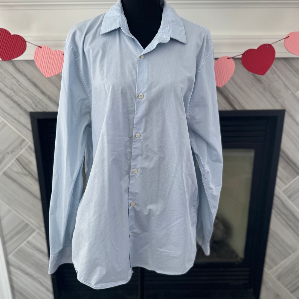 Abercrombie‎ & Fitch Classic Light Blue Button-Down Dress Shirt XL Casual